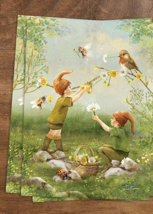 Birds & Bees postcard