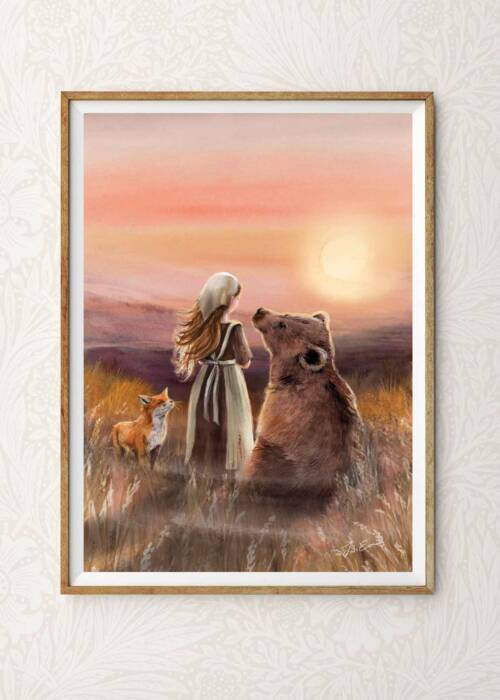 Listening art print