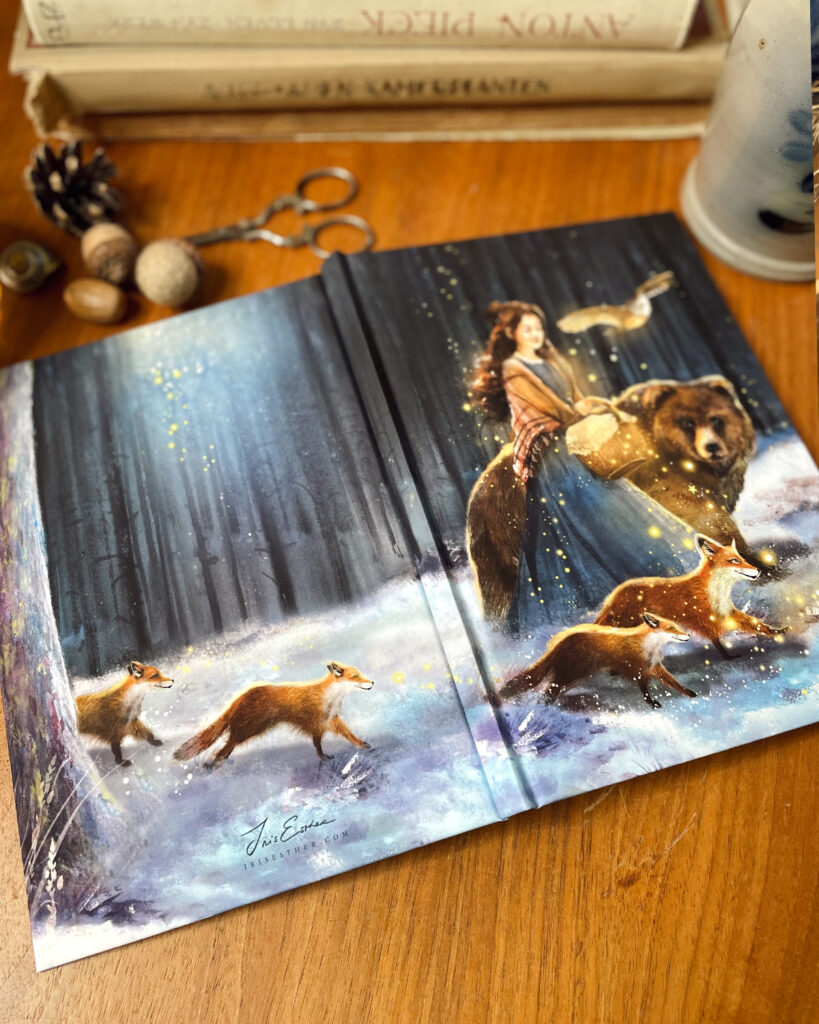 ris Esther illustrated stationery notebook with soft-touch cover and woodland animals